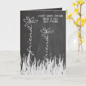 黒板の友情のデイジー カード (黄色い花)