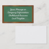 黒板の名刺のテンプレート 名刺 (正面/裏面)