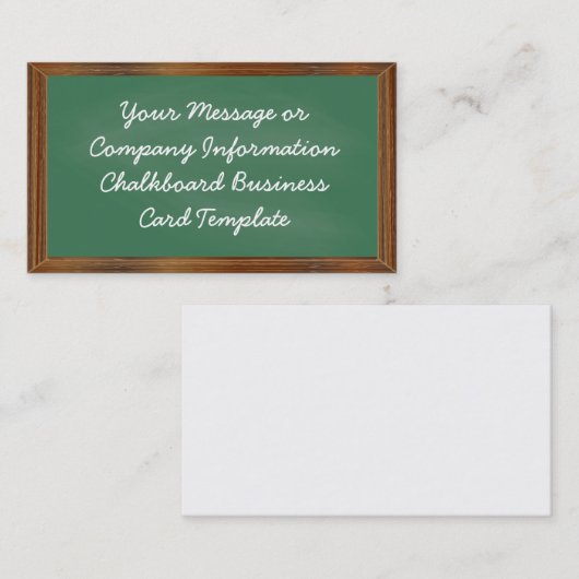 黒板の名刺のテンプレート 名刺 (正面/裏面)