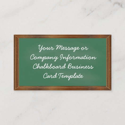 黒板の名刺のテンプレート 名刺 (正面)