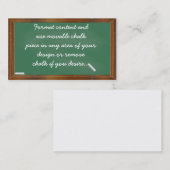 黒板の名刺のテンプレート 名刺 (正面/裏面)