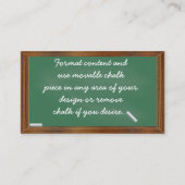 黒板の名刺のテンプレート 名刺 (正面)