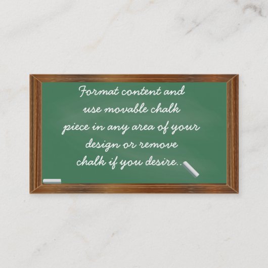 黒板の名刺のテンプレート 名刺 (正面)