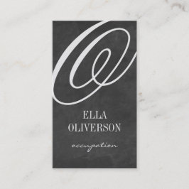 黒板の名刺テンプレートモノグラム 名刺