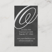 黒板の名刺テンプレートモノグラム 名刺 (裏面)