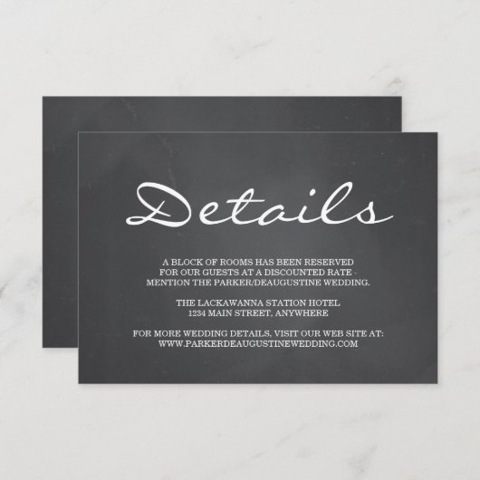 黒板の基礎的な情報のエンクロージャカード エンクロージャーカード (正面/裏面)