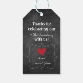 黒板の好意またはギフトラベル |記念日パーティー ギフトタグ (正面)