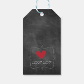 黒板の好意またはギフトラベル |記念日パーティー ギフトタグ (裏面)