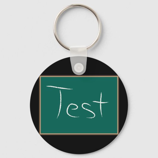 黒板の学校の教室をテスト キーホルダー (裏面)