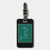 黒板の学校の教室をテスト ラゲッジタグ (正面縦)