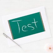 黒板の学校の教室をテスト 長方形シール