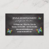 黒板の学校教師|の虹の蝶 名刺 (裏面)