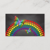 黒板の学校教師|の虹の蝶 名刺 (正面)