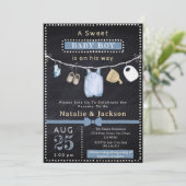 黒板の少年　服　ベビーシャワーの招待状 招待状 (スタンド正面)