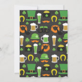 黒板の幸運なセントパトリックの日のディナー・パーティ 招待状 (裏面)