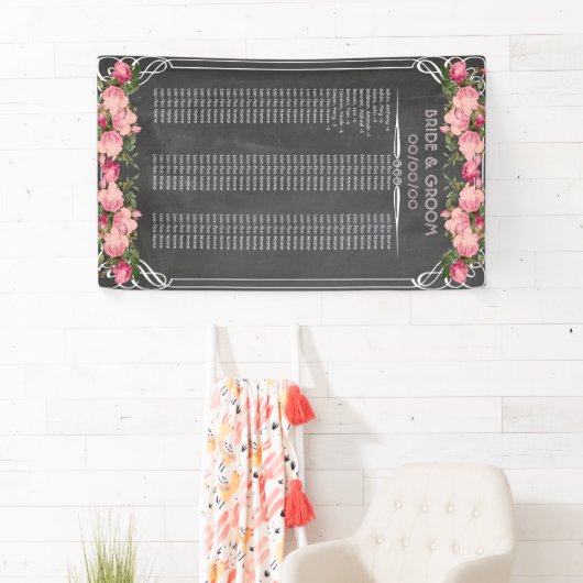 黒板の座席の図表の旗 横断幕 (インサイチュ)