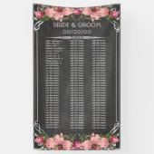 黒板の座席の図表の旗 横断幕 (縦)