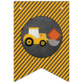 黒板の建築のハッピーバースデーの旗 バンティングフラッグ (第1の旗)