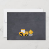 黒板の建設中のサンキューカード サンキューカード (裏面)