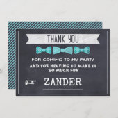 黒板の弓、小さい人のサンキューカード サンキューカード (正面/裏面)