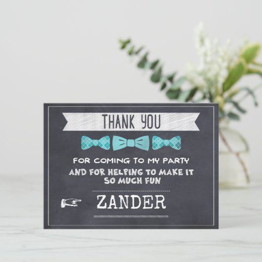 黒板の弓、小さい人のサンキューカード サンキューカード (スタンド正面)