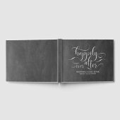 黒板の後ずっと幸せに結婚して ゲストブック (全面)