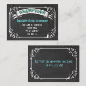 黒板の披露宴のエンクロージャカード挿入物 エンクロージャーカード (正面/裏面)