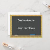 黒板の挨拶-カスタムは、消します カード (正面/裏面インサイチュ)