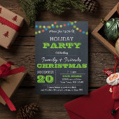 黒板の数々のなライト緑の休日の招待状 招待状