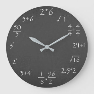 黒板の数学の時間 ラージ壁時計