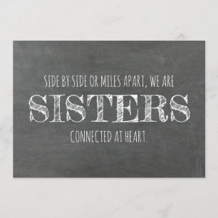 黒板の新婦付添人/メイド・オブ・オーナー（花嫁付き添い人）の提案 招待状