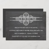 黒板の新年Invintation 招待状 (正面/裏面)