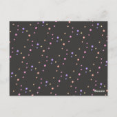 黒板の星の少女の誕生日写真ありがとう ポストカード (裏面)