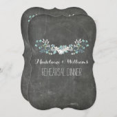 黒板の春のリハーサルの夕食の招待状 招待状 (正面/裏面)