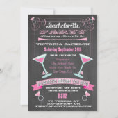 黒板の最後の投げリングや輪招待状 招待状 (正面)