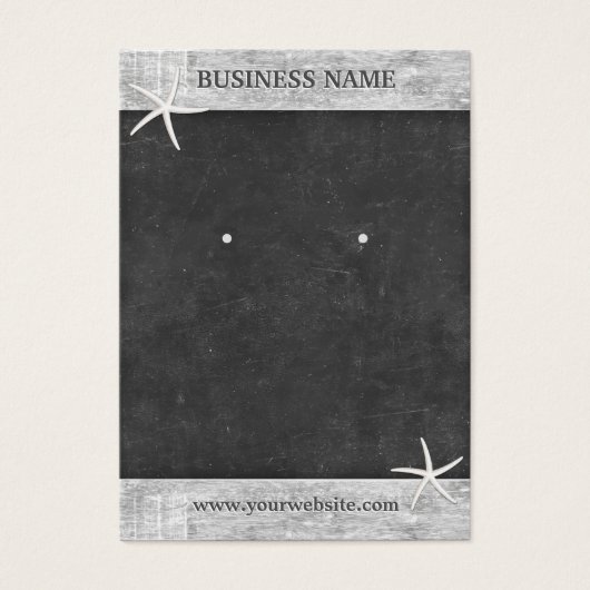 黒板の木縁どのヒトデのイヤリング (正面)