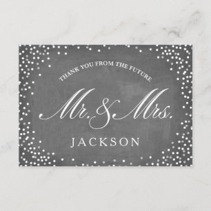 黒板の未来 の婚約パーティは感謝していしています サンキューカード