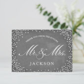 黒板の未来|の婚約パーティは感謝していしています サンキューカード (スタンド正面)