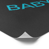 黒板の水の色モンキーボーイ赤ちゃんシャワー ポスター (角)