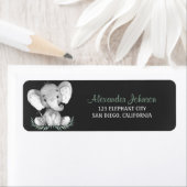 黒板の水彩象 ラベル (インサイチュ)