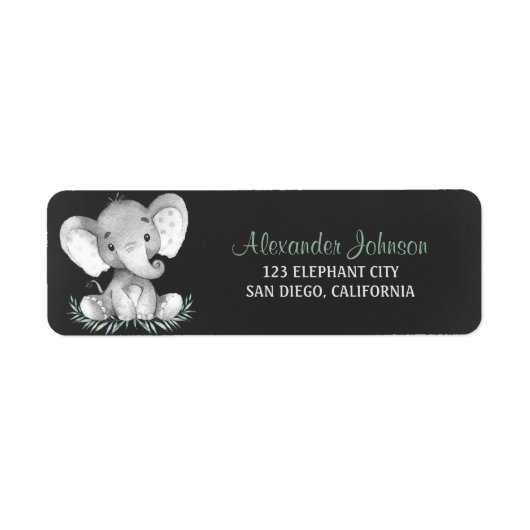 黒板の水彩象 ラベル (正面)