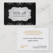 黒板の渦巻のクーポンカードバウチァの割引 割引カード (正面/裏面)