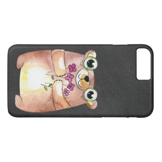 黒板の熊 Case-Mate iPhoneケース (裏面(横))