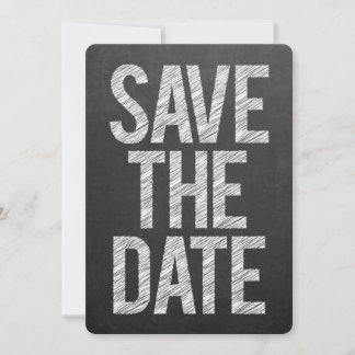 黒板の白い文字でSave the Date タイポグラフィ セーブザデート