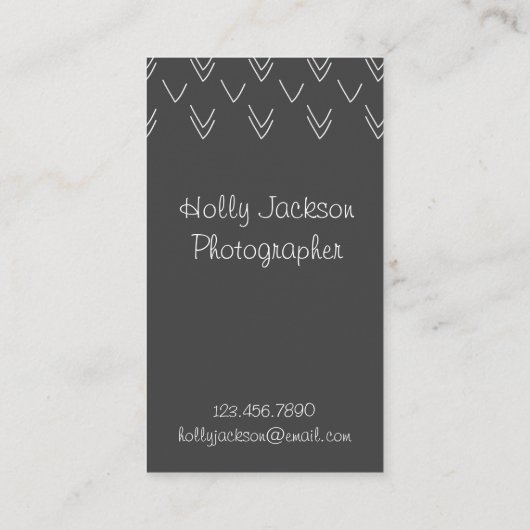 黒板の矢の名刺 名刺 (裏面)