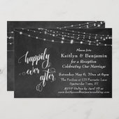 黒板の糸灯 幸せな永遠 招待状 (正面/裏面)