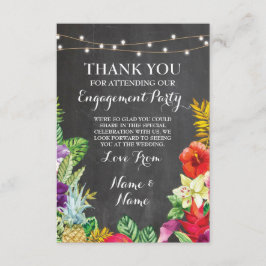 黒板の素朴なアロハTikiカードありがとう 招待状