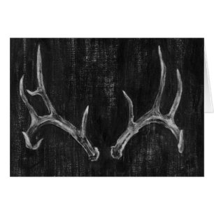 黒板の素朴なシカの動物の頭部