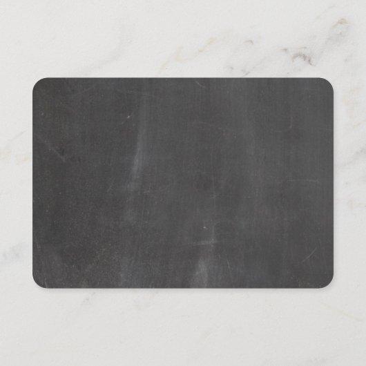 黒板の素朴な希望の健康な結婚式の挿入物カード エンクロージャーカード (裏面)