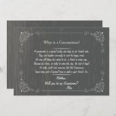 黒板の結婚式仲人依頼カード 招待状 (正面/裏面)